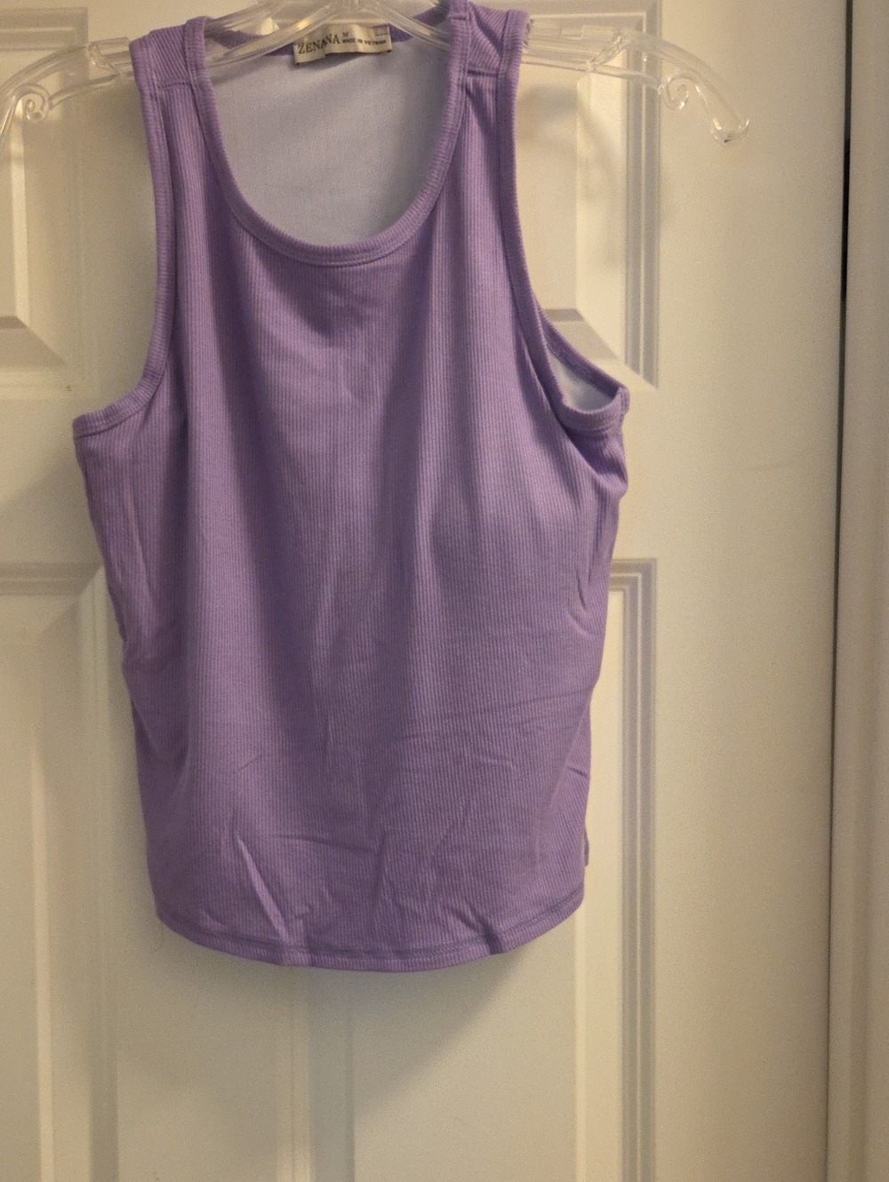 Zenana Outfitters Lavender Ribbed Tank Top